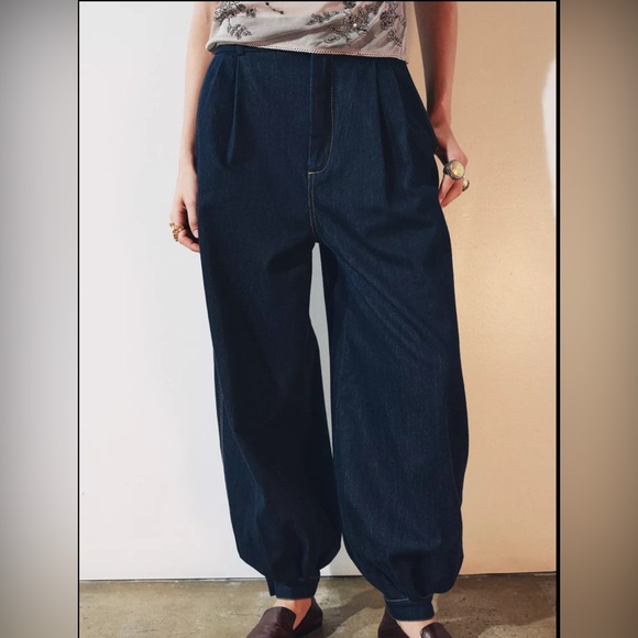 Zara Dark Blue Women Jeans Jeggings - Picture 2 of 4